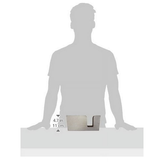 American Metalcraft HMBAR8 Hammered Stainless Steel Bar Caddy with 6 Compartments, Silver