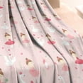 thumbnail image 3 of Ballet Swan Princess Pattern Blanket,Comfortable Soft Lamb Wool Throw Blanket,All Season,Warm Lightweight Blankets for Sofa Bed Couch Living Room Chair,60"x80", 3 of 4