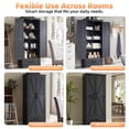 thumbnail image 5 of ACCOHOHO Pantry Cabinet, 72" Tall Farmhouse Storage Cabinet with Adjustable Shelves & 1 Drawer for for Kitchen, Dining Room, Black, 5 of 7