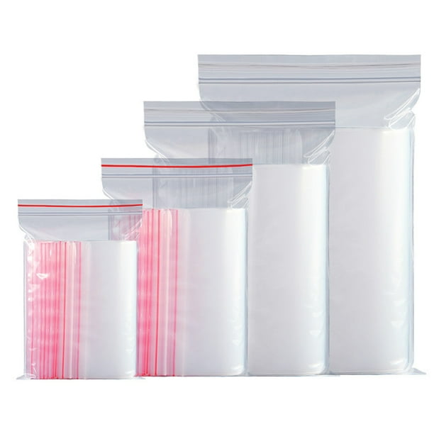 100x Clear Plastic Reclosable Zip Lock Bags Ziplock Poly Bags Seal Zipper Jewelry Baggies