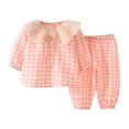 thumbnail image 3 of Bxsruta Toddler Girl Outfits, Children's Summer Small Print Comfortable Round-Neck Tank Top and Long Pants Sets for Kids, Pink 10-11Years, 3 of 5