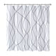 thumbnail image 5 of Cortina de ducha de tela a rayas grises y blancas para baño, cortinas de ducha para baño de 72 pulgadas de largo, dobladillo ponderado, accesorios de baño impermeables estilo hotel - lavable a máquina Rojo Verde, 5 of 5