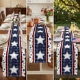 thumbnail image 4 of Guodhu Star Pattern Linen Table Runner for 4th of July, Patriotic Dining Decor for Independence Day Memorial Day Parties, Durable Holiday Table Accent for Indoor Outdoor Use(Multicolor I), 4 of 6