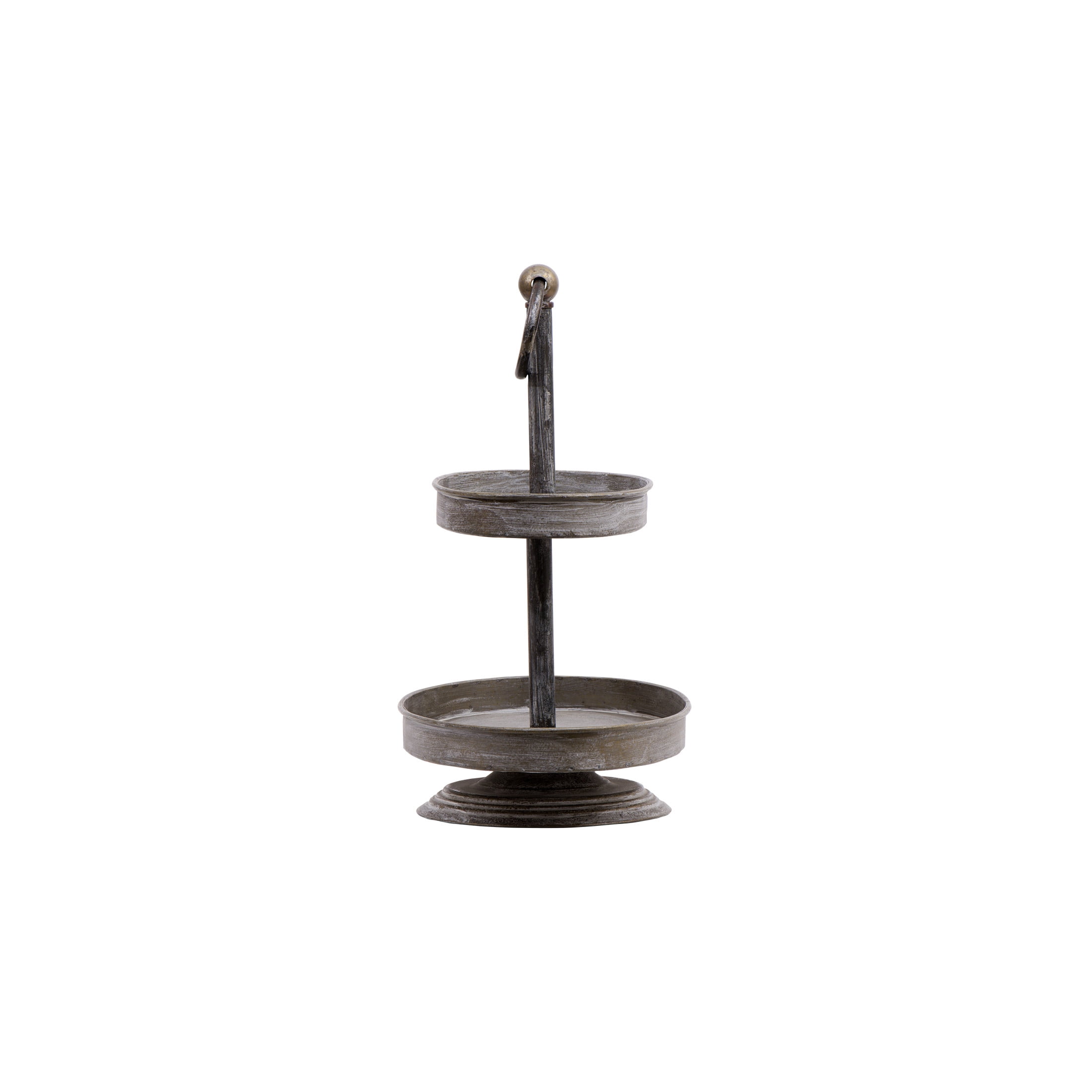 Creative Co-Op Decorative Metal 2-Tier Tray