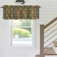 thumbnail image 5 of Bohemian Gold Floral Window Valance for Kitchen, Boho Tribal Ethnic Abstract Geometric Flower Rod Pocket Short Curtain for Small Windows, Light Filtering Decorative Valance, 42 x 18 Inch, 1 Panel, 5 of 9