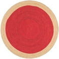 thumbnail image 4 of nuLOOM Eleonora Casual Jute Area Rug, 4', Round, Eleonora Red, 4 of 6
