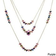 J&H Designs 4850/N/AMY Crystal 3-strand Illusion Necklace