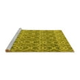thumbnail image 2 of Ahgly Company Machine Washable Indoor Square Abstract Yellow Modern Area Rugs, 6' Square, 2 of 4