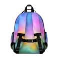 thumbnail image 3 of Rainbow Tie Dye Cloud Pattern Backpack for School,Cute School Bag,Schoolbag with Adjustable Shoulder Straps & Padded Back,15.25"x11.5"x5.25", 3 of 5