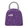thumbnail image 1 of Balery Purple Glitter Bolsa de Almuerzo para Mujeres, Caja de Almuerzo, Bolsa de Almuerzo Pequeña Impermeable, Tote de Almuerzo Reutilizable con Gran Capacidad, 1 of 6
