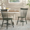thumbnail image 2 of SAFAVIEH Parker Country Wood Solid Dining Parsons Chair, Garden Green (Set of 2), 2 of 14