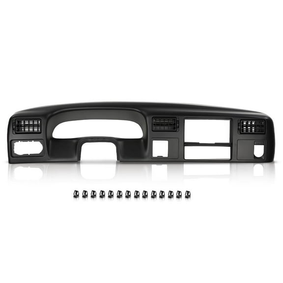 Instrument Cluster Dash Trim Bezel Panel 4x4 with Hole Black Fit for Ford F250 F350 Super Duty 1999-2005