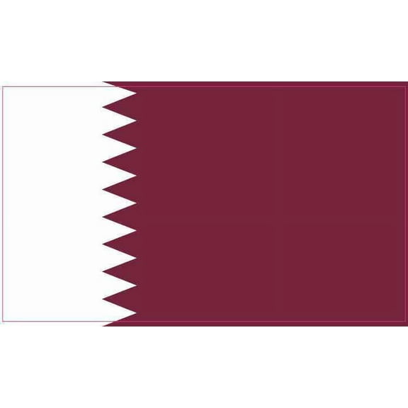 5in x 3in Qatar Flag Sticker