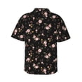 thumbnail image 3 of Uemuo Flowers Printed Regular Fit Short Sleeve Casual Hawaiian Shirt for Men,Aloha shirt,Tropical shirt,Floral print shirt,Vacation Beach shirt-XX-Large, 3 of 9
