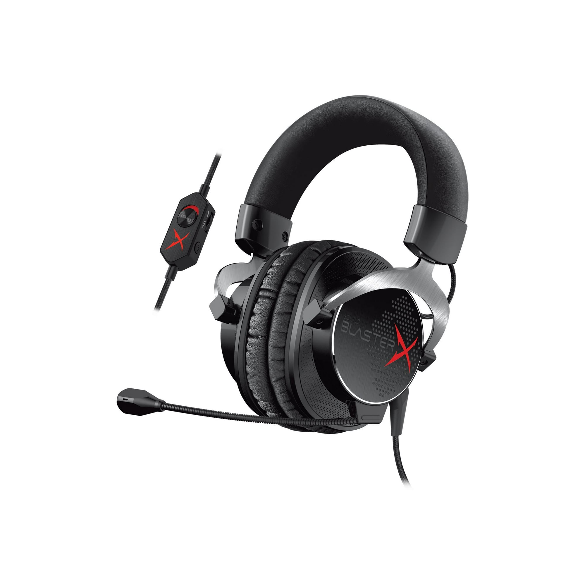Creative Sound BlasterX H5 Tournament Edition headset full size wired brushed metal gunmetal Walmart