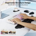 thumbnail image 5 of Tecknet Basics Ergonomic Cloud Keyboard Wrist Rest Set, Pain Relief, Non-Slip with Coaster for Laptop, Office, Gaming-Black, 5 of 8