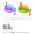 thumbnail image 2 of Portable Soda Cup Lid Straw Combo Spill-Proof Seal Good Lid Reusable Straw Cup Lid Cup Accessories, 2 of 6