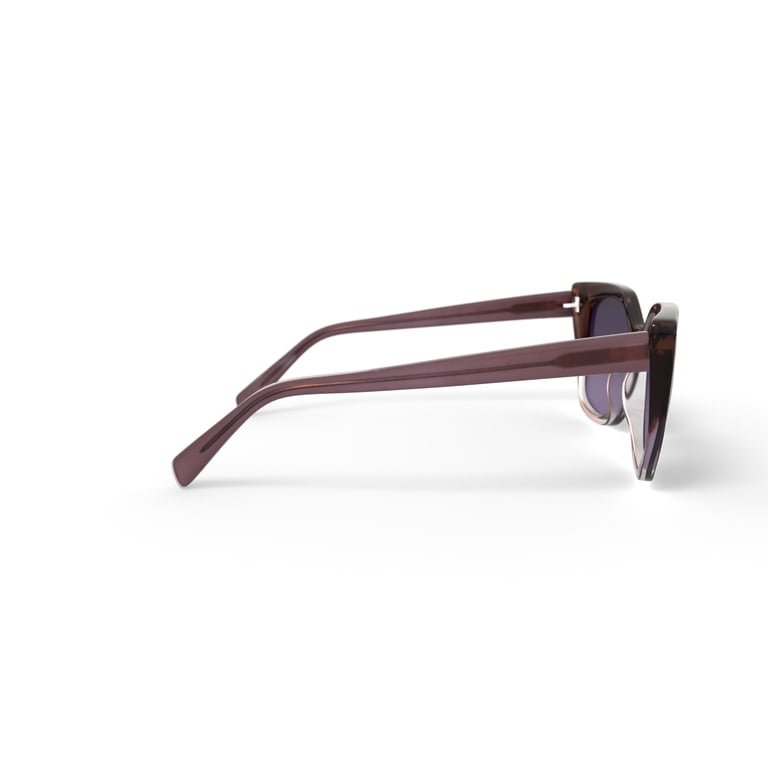 Harper and Roe HR1004 Sunglasses with Case, Brown Rose Ombre 