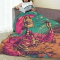 thumbnail image 6 of Honeii Western Desert Skull Cowboy (2) Print Fleece Blanket - Throw Blanket for Bed, Sofa, Couch, Camping, and Travel , Microplush Ultra Soft Warm Blanket-80"x60", 6 of 7