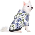 thumbnail image 2 of Balery Blue Flax Flowers Sudadera con Capucha para Perros Pequeños – Ropa para Mascotas, Disfraz para Perros y Gatos, Ideal para Fiestas y Cosplay-Large, 2 of 7