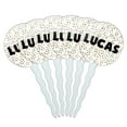 thumbnail image 1 of Lucas Cupcake Picks Toppers - Set of 6 - Mutlicolored Speckles, 1 of 1