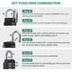 thumbnail image 2 of 4-Digit Resettable Combination Padlock, Waterproof Outdoor Lock for Gym, School Locker, Shed, Cabinet, Tool Box, Garage, 2 of 5