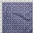thumbnail image 3 of oneOone Cotton Jersey Blue Fabric Floral & Tiles Moroccan Craft Projects Decor Fabric Printed By The Yard 58 Inch Wide, 3 of 4