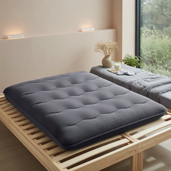 Topcobe Futon Mattress with Washable Cover and Foldable Mat, Mattress Pad for Bedroom-Full Size