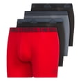 thumbnail image 1 of Calzoncillos tipo bóxer adidas de algodón elástico para hombre, color negro M, paquete de 4, 1 of 7