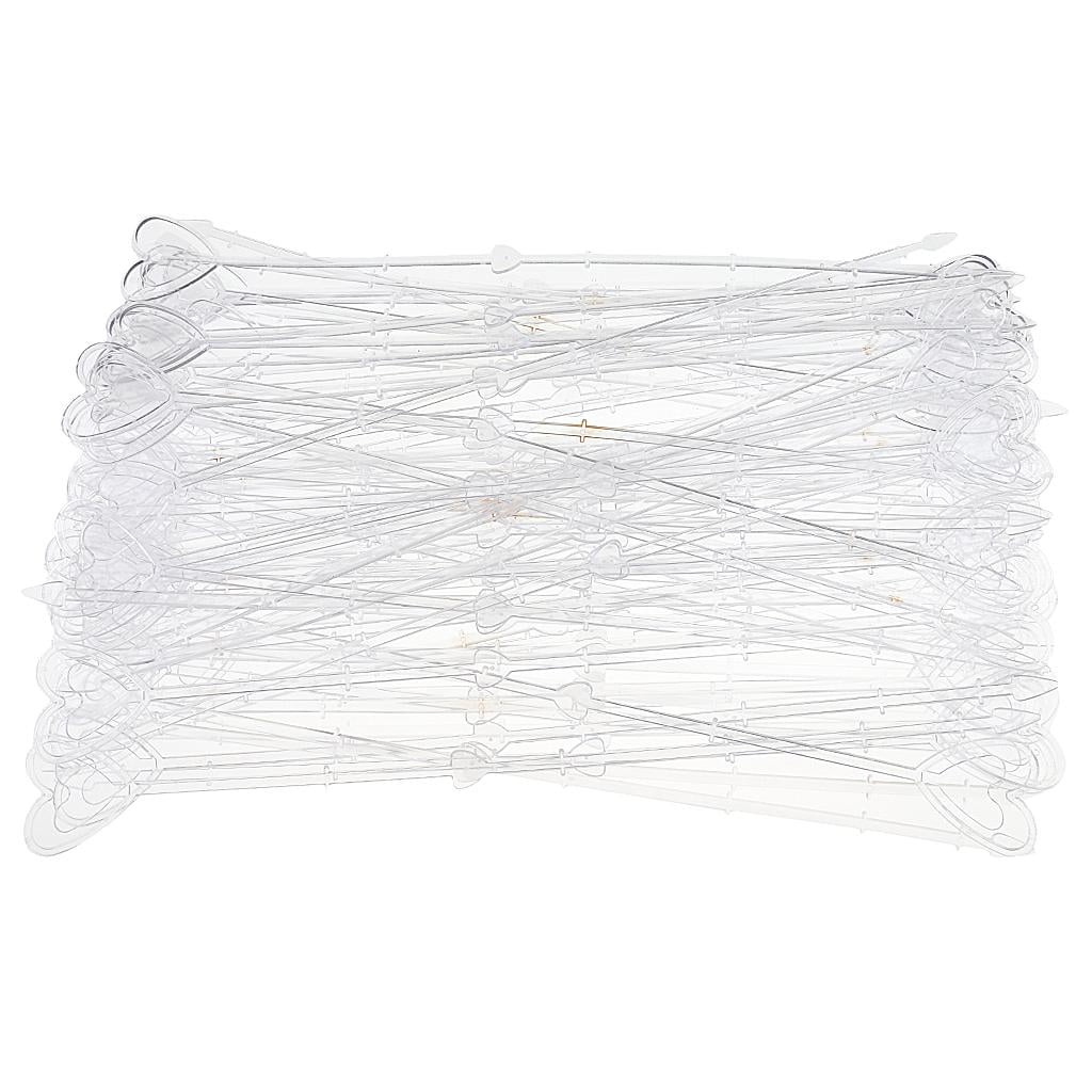 GUOOL 160pcs 13" Plastic Heart Head Floral Picks Card Holder Sticks Party Supplies