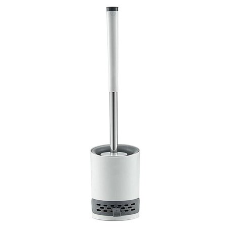 Toilet Brush with Holder Set Comfort Handle easy to clean Durable for Bathroom Guest Toilet Accessories Parts round base
