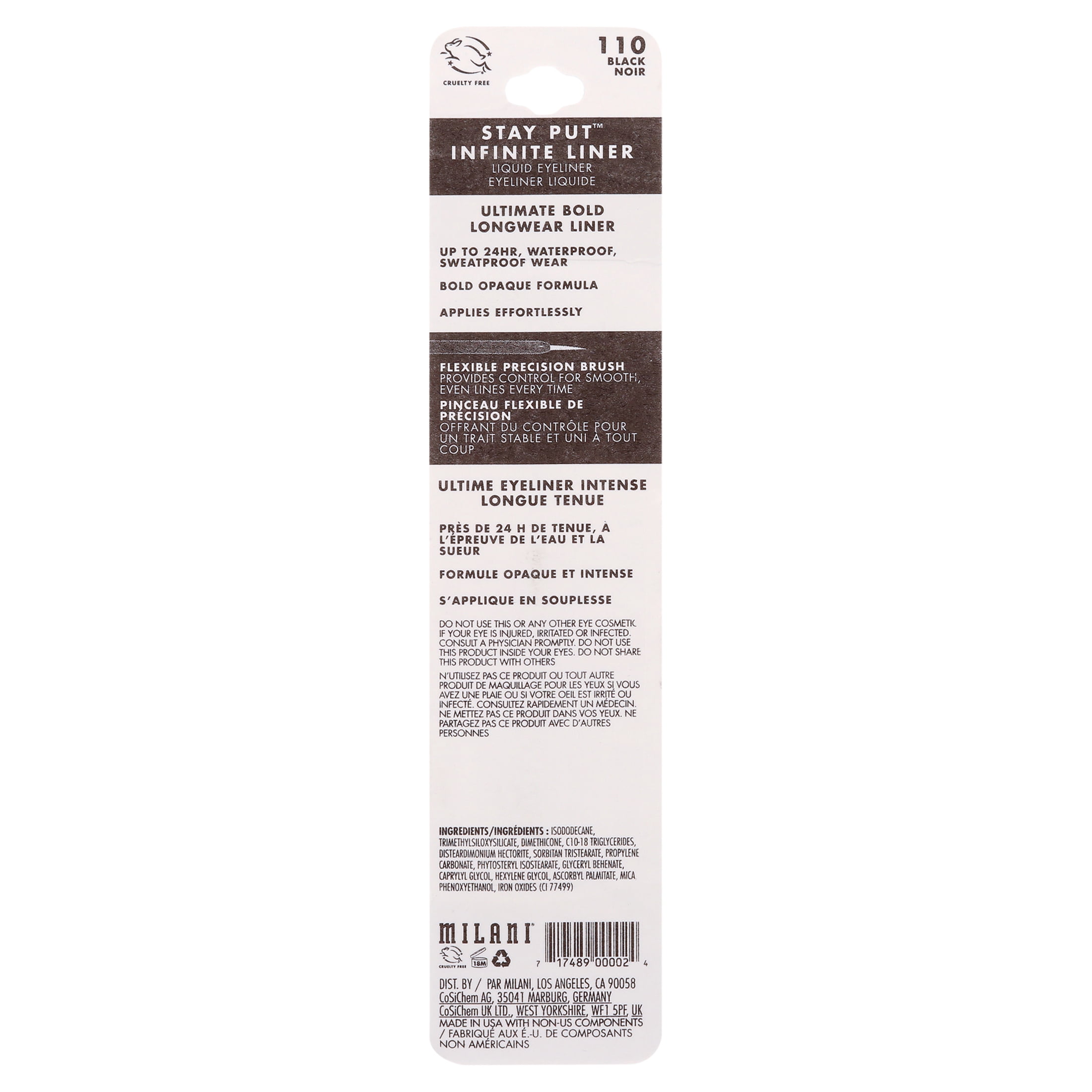 Milani Stay Put Infinite Eyeliner , Black