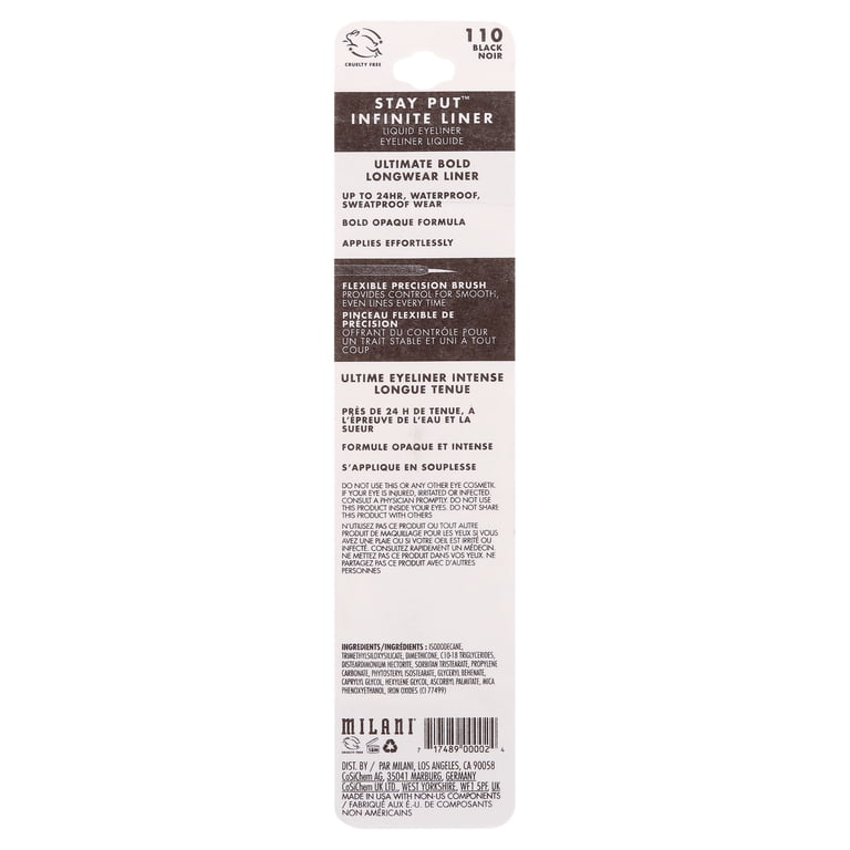 Milani Stay Put Infinite Liquid Eyeliner, Black photo 8