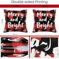 thumbnail image 2 of Throw Pillow Covers Merry Bright Pillow Covers 18x18 Inch Set of 2 Merry Christmas Throw Pillows Decorative Pillow Cases Cushion Covers for Bedroom Livingroom Sofa Farm House, 2 of 6