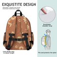 thumbnail image 5 of Daisy Pioneer Flower Brown Pattern Cute School Backpack Bag for School with Padded Back and Adjustable Shoulder Straps 15.25"x11.5"x5.25", 5 of 5