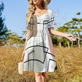 thumbnail image 2 of Mid Mod Mix up Sleeveless Dress Woman fashion wom's eving dresses023 wedding dresses for parties Female dress, 2 of 6