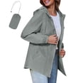 thumbnail image 3 of Kilaqueen Packable Rain Coats for Women Adjustable Drawstring Waterproof Raincoat with Hood Cycling Bike Jacket Lightweight Full Zip Windbreaker Jacket, 3 of 9