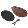 thumbnail image 4 of Set de Plato para Fajitas Hierro Fundido y Base Madera Winco, 4 of 5