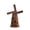 Burgundy, variant on Vintage Windmill Decor Statue, Dutch Windmill Ornament Mini Alloy Windmill Figurine, Retro Rural Windmill Decoration for Home Shelf Mantel Tabletop Display, Rustic Farmhouse Decor Accent