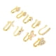 thumbnail image 3 of 9 Piezas Anillos de Nariz Falsos Brillantes de Moda Sin Perforación Kit de Clip de Nariz Anillos de Nariz Falsos para Mujeres Oro, 3 of 10
