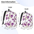 thumbnail image 4 of Balery Orchids Flowers Vintage Canvas Backpack for Men and Women - Large Capacity, Durable Travel Laptop Bag for School, Work, Hiking, and Outdoor Activities, 4 of 7