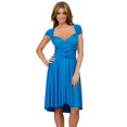 thumbnail image 4 of Vivian's Fashions Dress - Twist Wrap, 8 Ways to Wear (Turquoise, Plus Size), 4 of 7