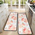 thumbnail image 4 of Kitchen Rugs Sets Of 2,Pioneer Flower Floral Print Pattern Anti Fatigue Kitchen Mat Rugs Non Slip Washable,Decorative Kitchen Floor Mats for Kitchen,Sink,Laundry,17"x47"+17"x47", 4 of 5