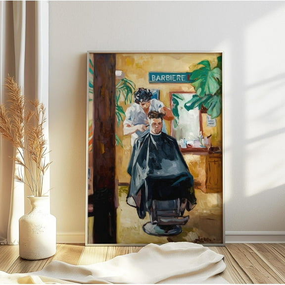 Barbershop Poster, Retro Barber Wall Art, Hairdressing Print, Classic Barbershop Decor, Barber Shop Poster Wall Art, Modern Wall Decor, 8x12 UNFRAMED