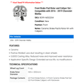 thumbnail image 2 of Front Brake Pad Rotor and Caliper Set - Compatible with 2016 - 2019 Chevy Malibu 2017 2018, 2 of 2