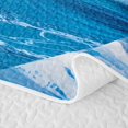 thumbnail image 5 of Erosebridal Ocean Wave Bed Spread Queen,Sea Themed Queen Coverlet Set For Boys,3-Piece, 5 of 7