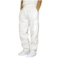 thumbnail image 1 of Men‘s Hiking Cargo Pants Clearance Sale Loose Fit Drawstring Elastic Waist Joggers Sweatpants Plus Size Lightweight Work Trousers with Multi Pockets S - 5XL, 1 of 3