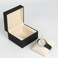 thumbnail image 3 of Caja de almacenamiento de relojes de material de cuero, caja de joyería con caja de reloj individual para, Grande, 3 of 9