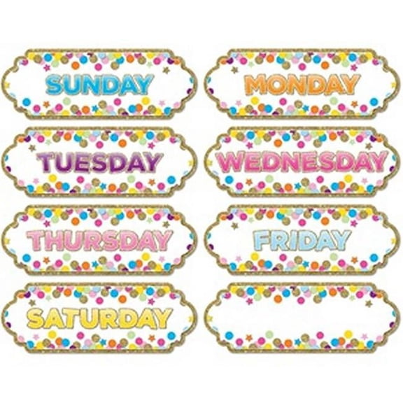 Ashley ASH19006 Magnetic Confetti Days Timesaver, Multi Color