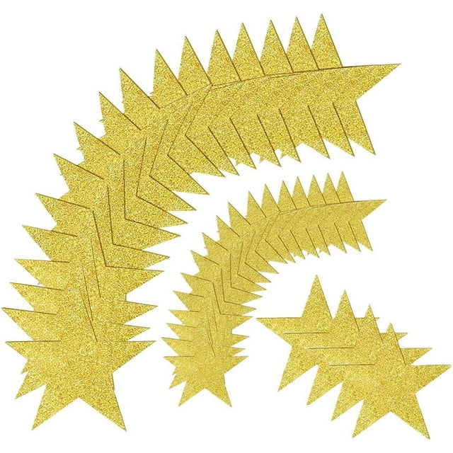 Star Cutouts Paper 100pcs, Double Sided Sparkling Star Shaped Decorative Paper, Star Decorations for Party Decoration